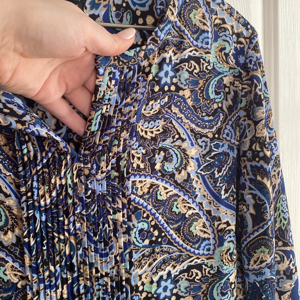 Talbots Womens Multicolored Patterned Long Sleeve… - image 4